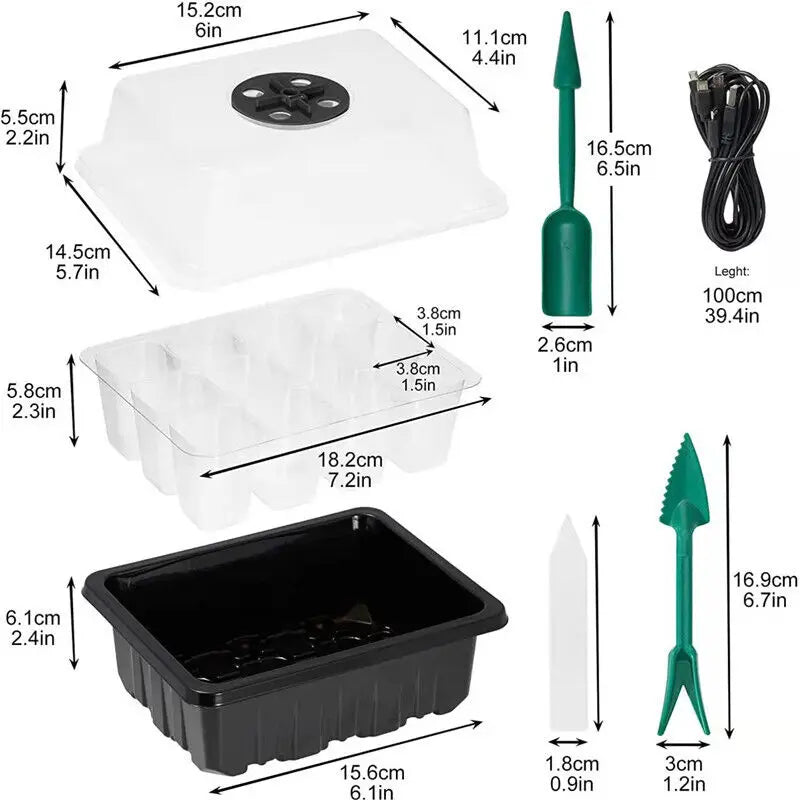 kit de germinação Led para plantas