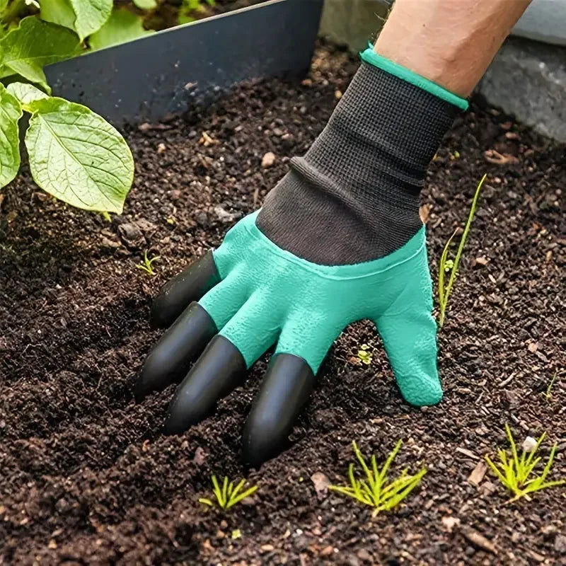 luvas com garras para jardinagem